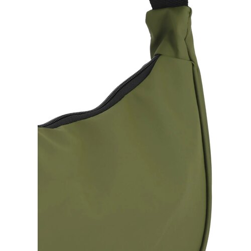 PU-gecoat R-PET 600D halve maan sling tas olijfgroen