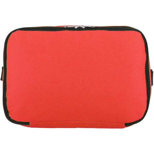 R-PET 600D koeltas met dubbele compartimenten, 30 x 20 x 24 cm, 12L rood