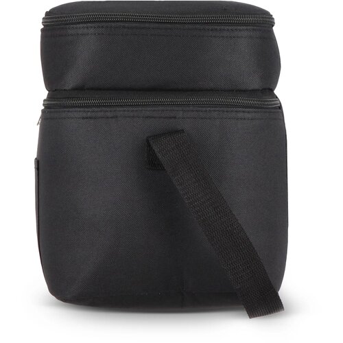 R-PET 600D koeltas met dubbele compartimenten, 30 x 20 x 24 cm, 12L zwart
