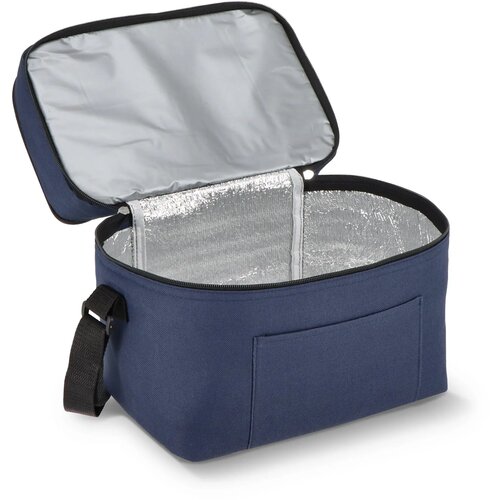 R-PET 600D koeltas met dubbele compartimenten, 30 x 20 x 24 cm, 12L donkerblauw