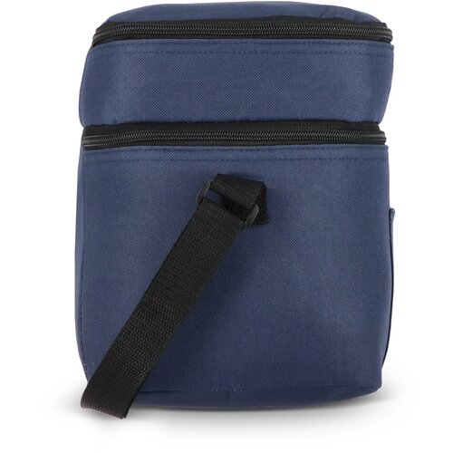 R-PET 600D koeltas met dubbele compartimenten, 30 x 20 x 24 cm, 12L donkerblauw