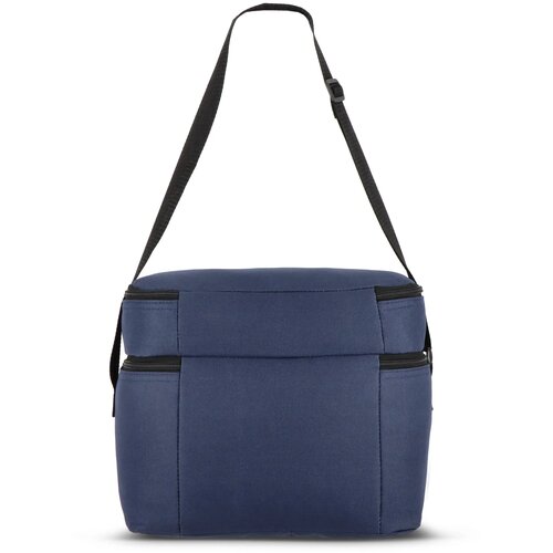 R-PET 600D koeltas met dubbele compartimenten, 30 x 20 x 24 cm, 12L donkerblauw