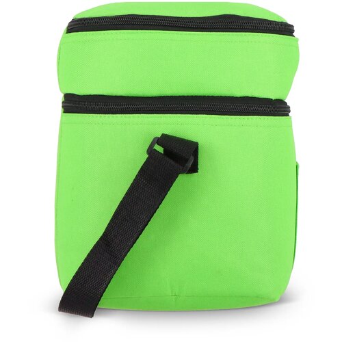 R-PET 600D koeltas met dubbele compartimenten, 30 x 20 x 24 cm, 12L lichtgroen