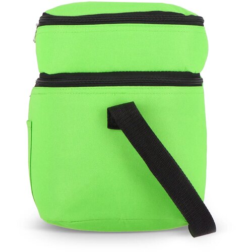 R-PET 600D koeltas met dubbele compartimenten, 30 x 20 x 24 cm, 12L lichtgroen