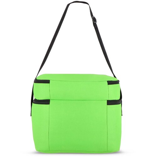 R-PET 600D koeltas met dubbele compartimenten, 30 x 20 x 24 cm, 12L lichtgroen