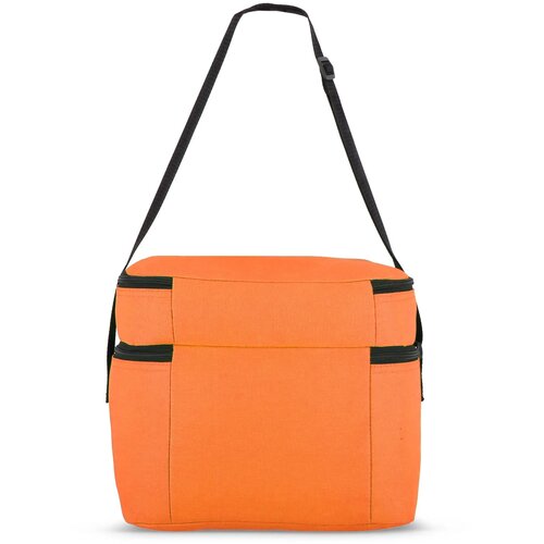 R-PET 600D koeltas met dubbele compartimenten, 30 x 20 x 24 cm, 12L oranje