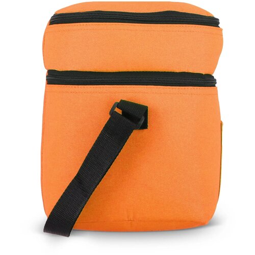 R-PET 600D koeltas met dubbele compartimenten, 30 x 20 x 24 cm, 12L oranje