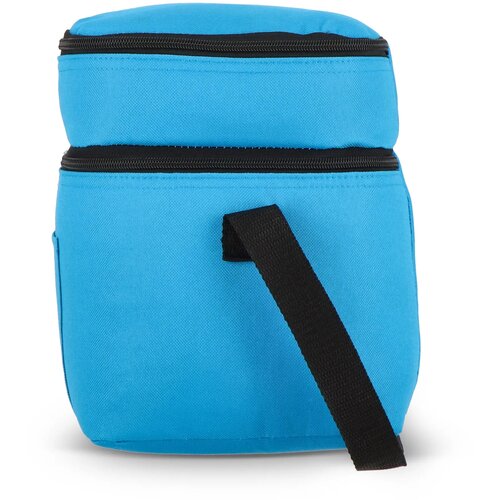 R-PET 600D koeltas met dubbele compartimenten, 30 x 20 x 24 cm, 12L lichtblauw