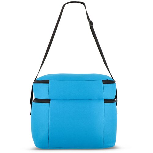 R-PET 600D koeltas met dubbele compartimenten, 30 x 20 x 24 cm, 12L lichtblauw