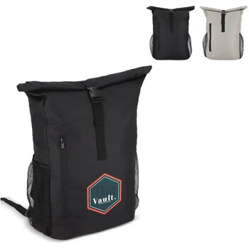 R-PET 600D Rolltop fietsrugzak 20L grijs
