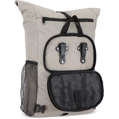 R-PET 600D Rolltop fietsrugzak 20L grijs