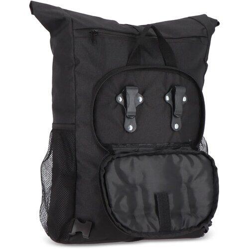 R-PET 600D Rolltop fietsrugzak 20L zwart
