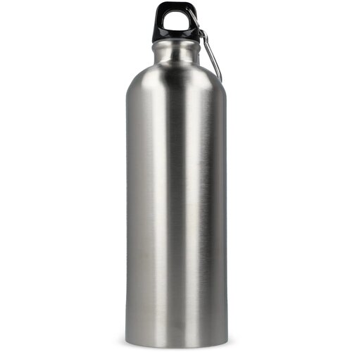 R-SS enkelwandige fles met karabijnhaak 750ml zilver