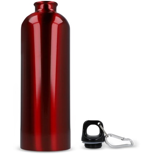 R-SS enkelwandige fles met karabijnhaak 750ml rood