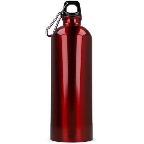 R-SS enkelwandige fles met karabijnhaak 750ml rood