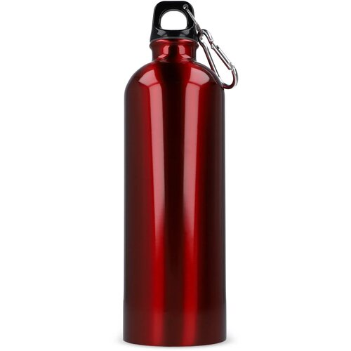 R-SS enkelwandige fles met karabijnhaak 750ml rood