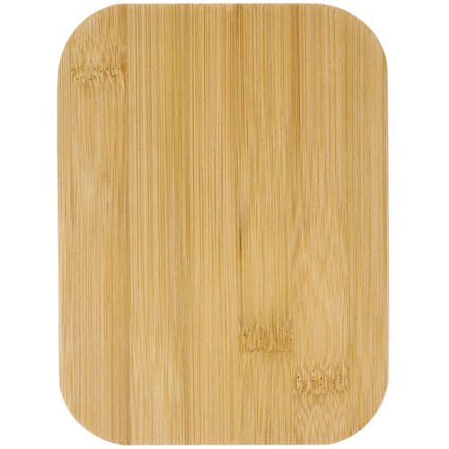 Roestvrij stalen lunchbox met bamboo deksel zilver