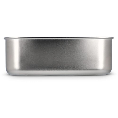 Roestvrij stalen lunchbox met bamboo deksel zilver