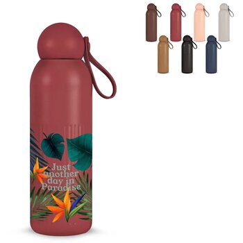 Sagaform Tekla stalen fles (gerecycled) 500 ml donker rood