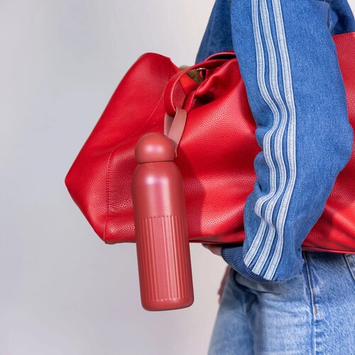 Sagaform Tekla stalen fles (gerecycled) 500 ml donker rood 500 ml