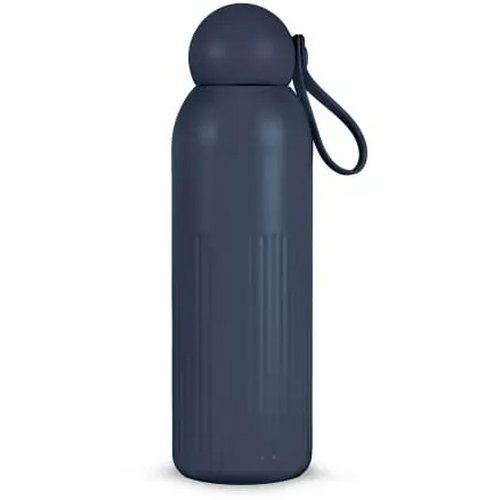 Sagaform Tekla stalen fles (gerecycled) 500 ml donkerblauw