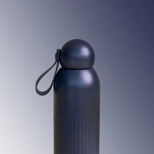 Sagaform Tekla stalen fles (gerecycled) 500 ml donkerblauw 500 ml