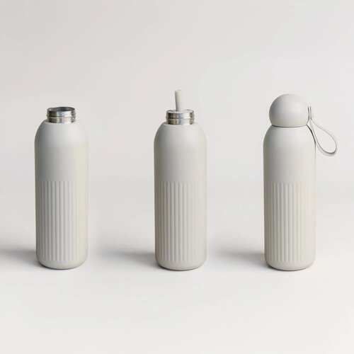 Sagaform Tekla stalen fles (gerecycled) 500 ml beige 500 ml