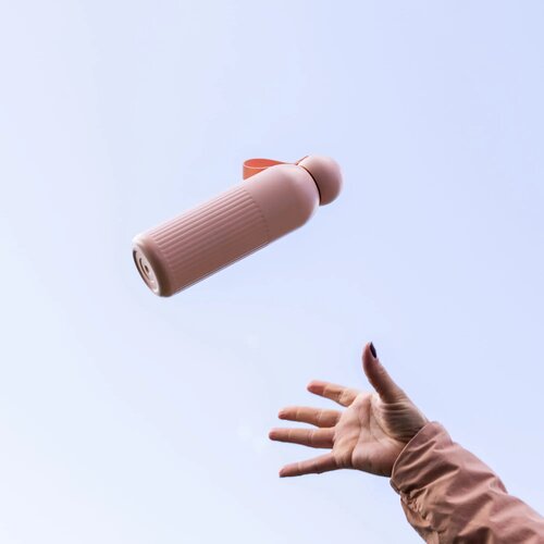 Sagaform Tekla stalen fles (gerecycled) 500 ml pastel rose 500 ml