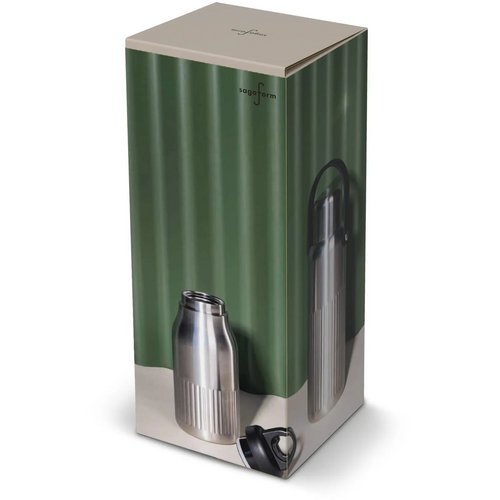 Sagaform Theo Thermosfles (gerecycled) 1 L zilver 1000 ml