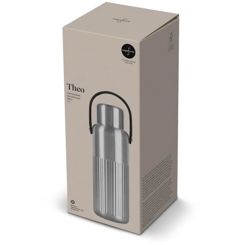 Sagaform Theo Thermosfles (gerecycled) 1 L zilver 1000 ml