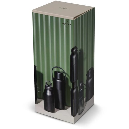 Sagaform Theo Thermosfles (gerecycled) 1 L zwart 1000 ml
