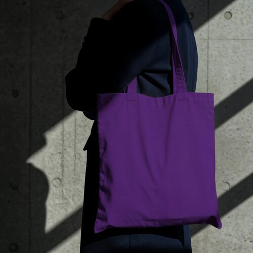 Schoudertas katoen OEKO-TEX® 140g/m² 38x42cm paars