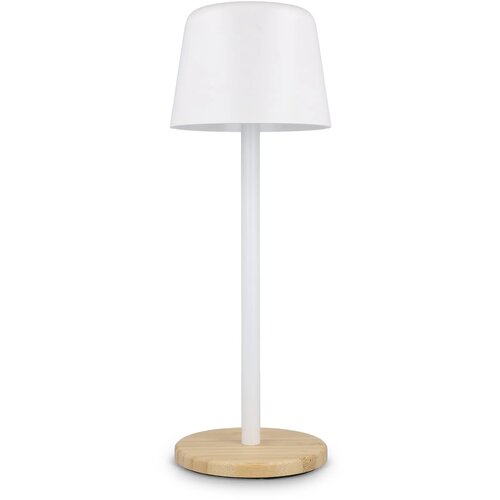 Solis Dimbare Tafellamp met Bamboe basis wit
