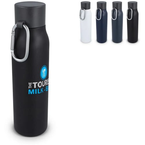 Thermofles matte finish met Caribiner 600ml 600 ml