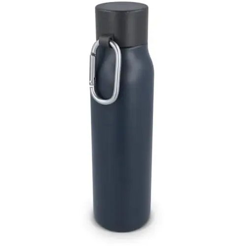 Thermofles matte finish met Caribiner 600ml grijs 600 ml
