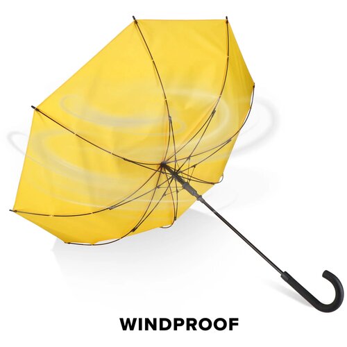 Verdure 190T Pongee 23" Winddichte haakparaplu Auto open geel