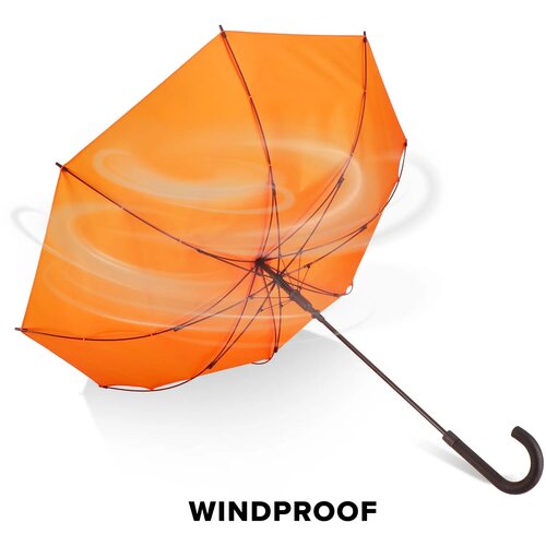 Verdure 190T Pongee 23" Winddichte haakparaplu Auto open oranje