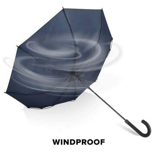 Verdure 190T Pongee 23" Winddichte haakparaplu Auto open donkerblauw