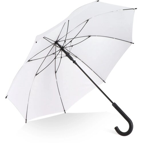 Verdure 190T Pongee 23" Winddichte haakparaplu Auto open wit