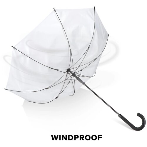Verdure 190T Pongee 23" Winddichte haakparaplu Auto open wit