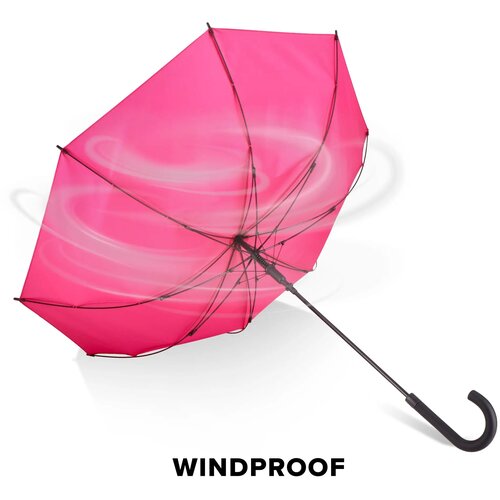 Verdure 190T Pongee 23" Winddichte haakparaplu Auto open roze