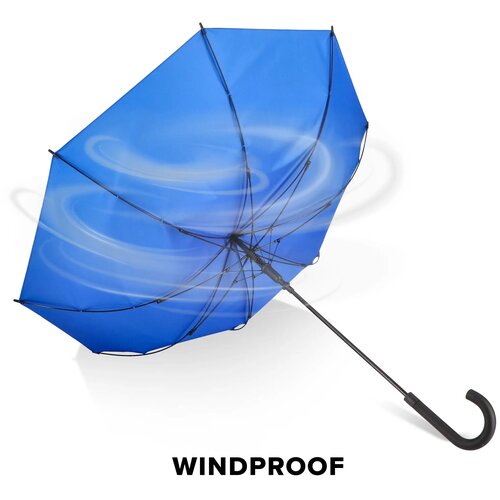 Verdure 190T Pongee 23" Winddichte haakparaplu Auto open blauw