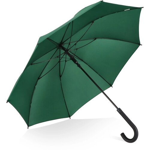 Verdure 190T Pongee 23" Winddichte haakparaplu Auto open donker groen