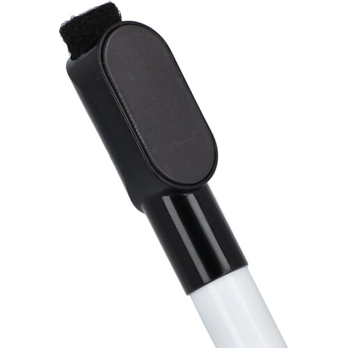 Whiteboardmarker met magneet en wisser zwart