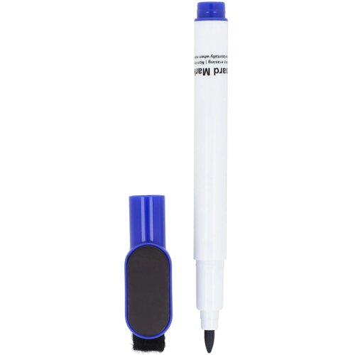 Whiteboardmarker met magneet en wisser blauw