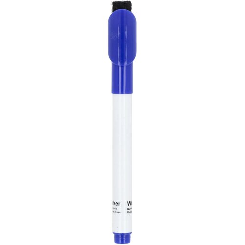 Whiteboardmarker met magneet en wisser blauw