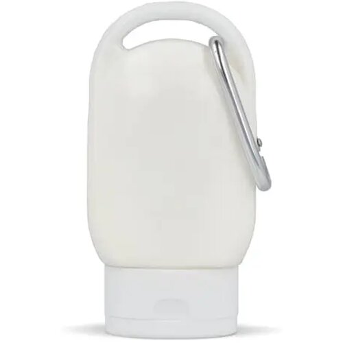 Zonnebrandlotion met Karabijnhaak SPF30 Gerecycled Materiaal wit