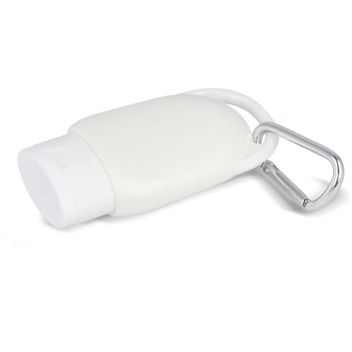 Zonnebrandlotion met Karabijnhaak SPF30 Gerecycled Materiaal wit