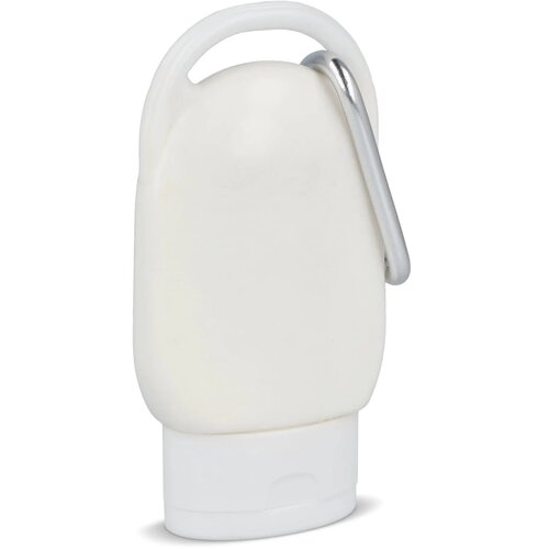 Zonnebrandlotion met Karabijnhaak SPF30 Gerecycled Materiaal wit