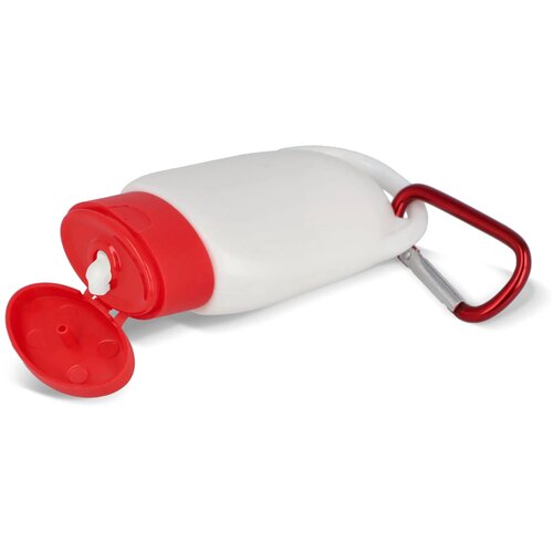 Zonnebrandlotion met Karabijnhaak SPF30 Gerecycled Materiaal rood